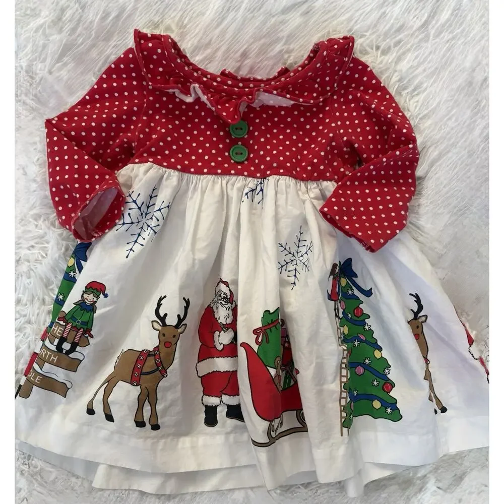 Eleanor Rose Girls 18 Mo. Christmas Design Dress. Adorable, Fun